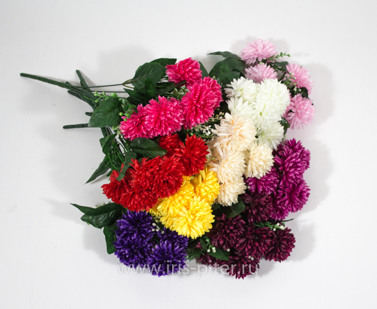 Букет хризантема 7г атласн