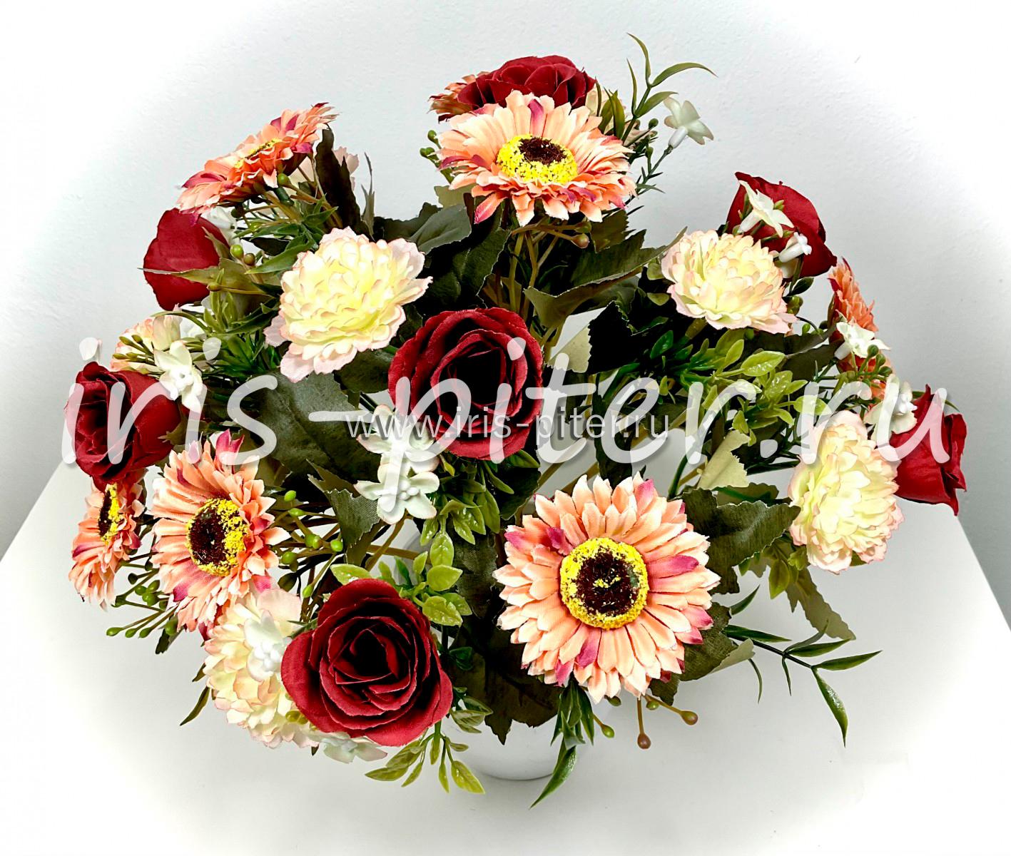 Цветочная композиция с герберой в горшке 