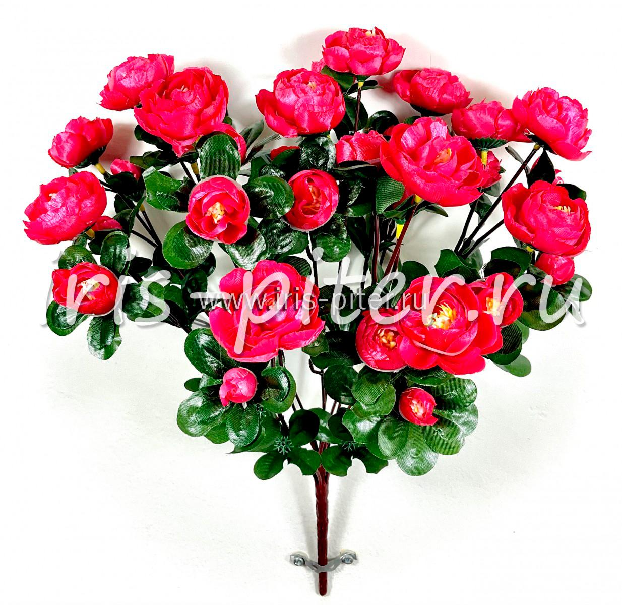 Букет камелия 12г 24бут атласная 