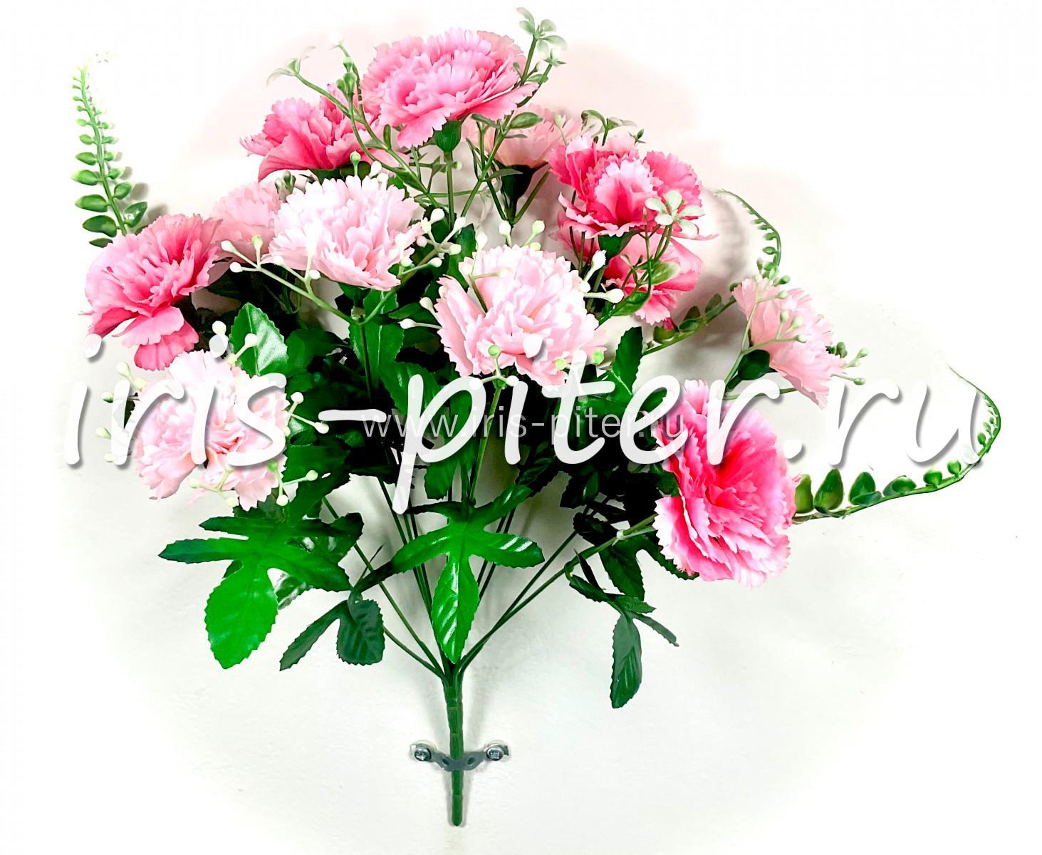 Букет гвоздика 12г с папоротником