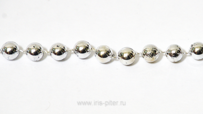 Бусы серебряные 8мм