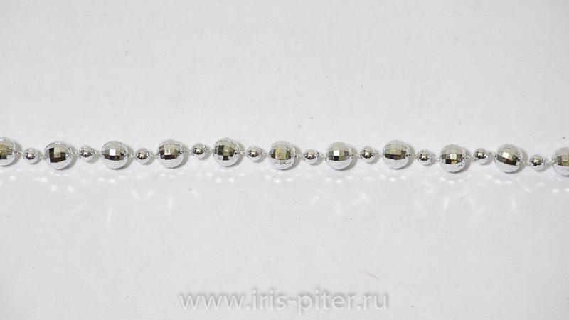 Гирлянда «многогранники» серебряная