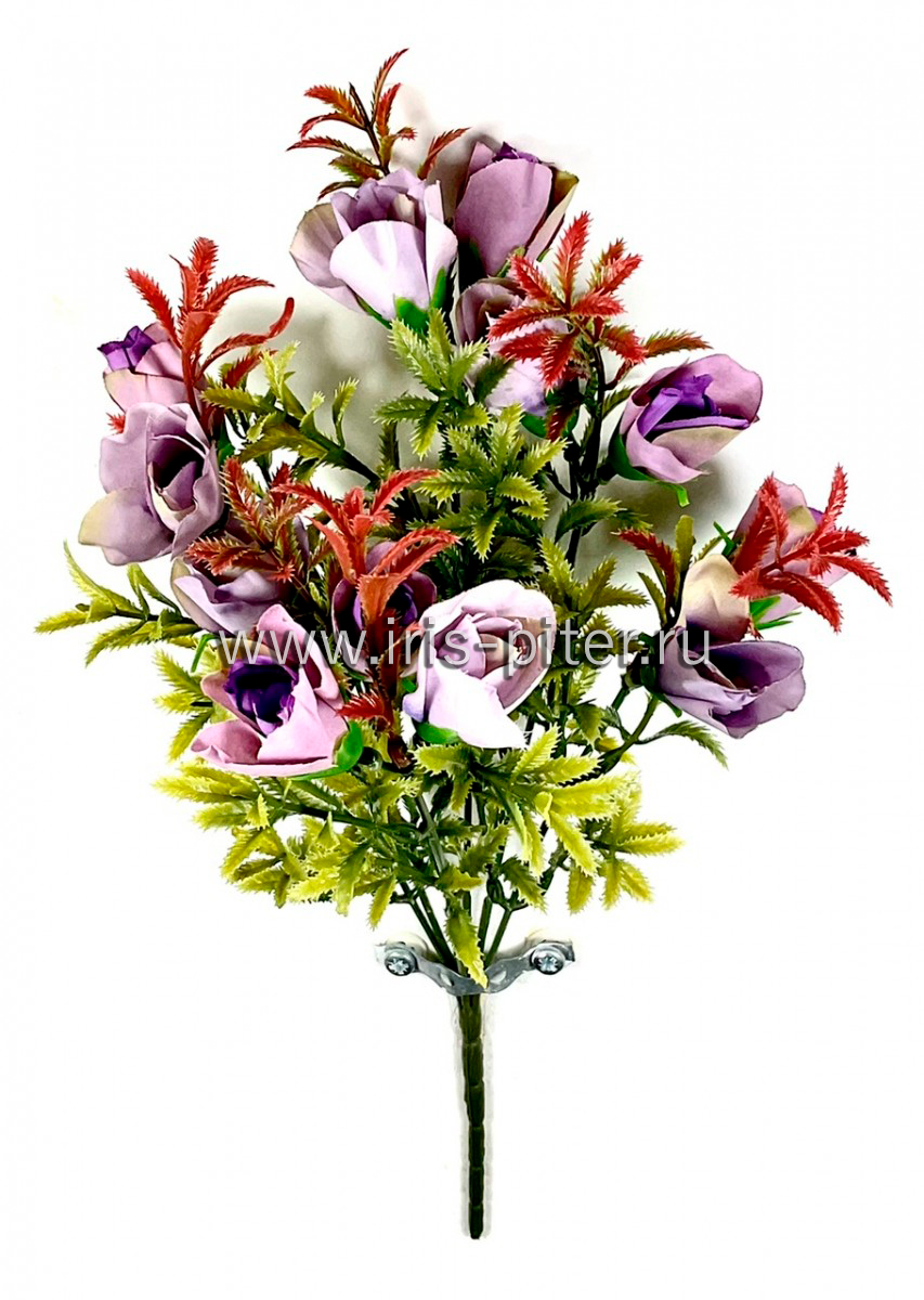 Букет роза 6г бутон с елочкой