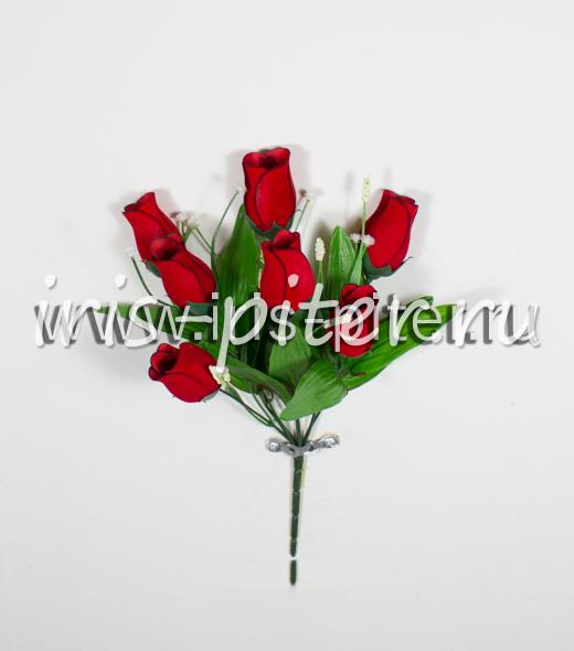 Букет роза 7г барх бут красная