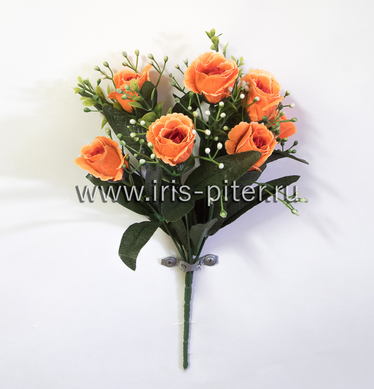 Букет роза 7г бутон с кашкой