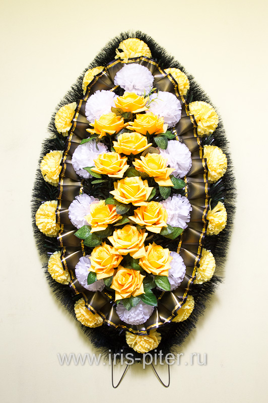 Венок средний с раскрытой розой