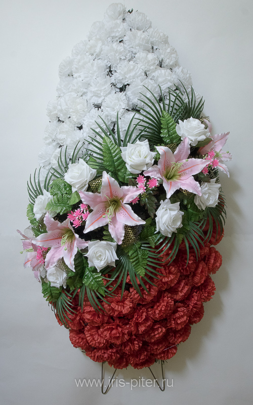 Венок большой диагональ с пальмой