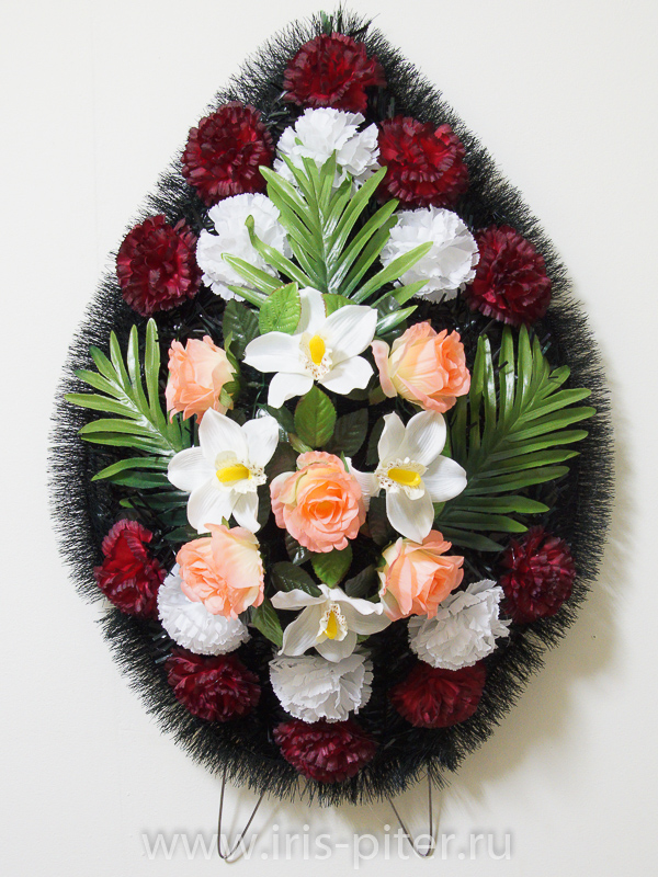Венок малый с орхидеями