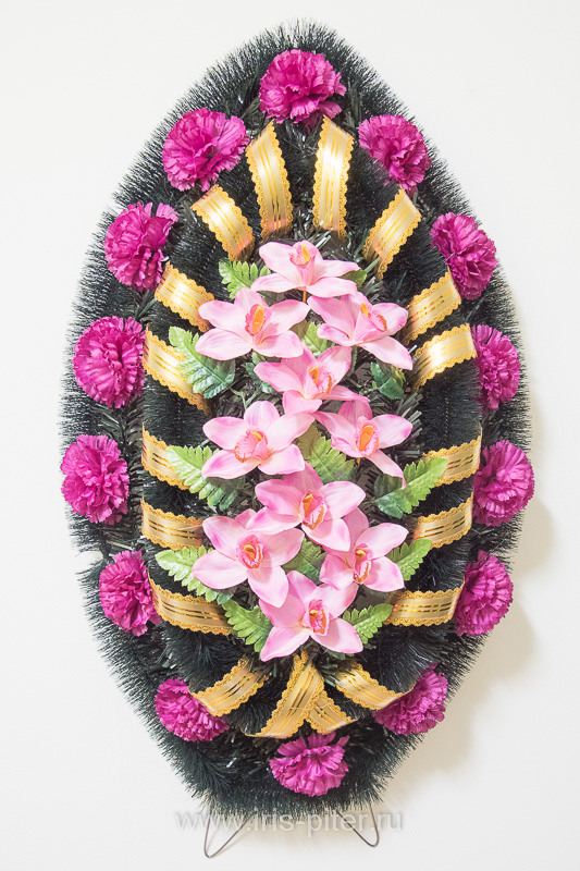 Венок средний с орхидеей