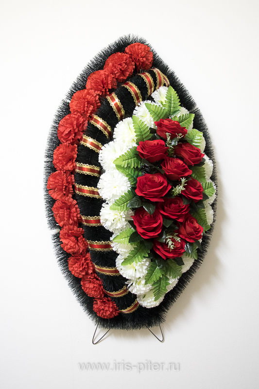 Венок средний с раскрытой розой