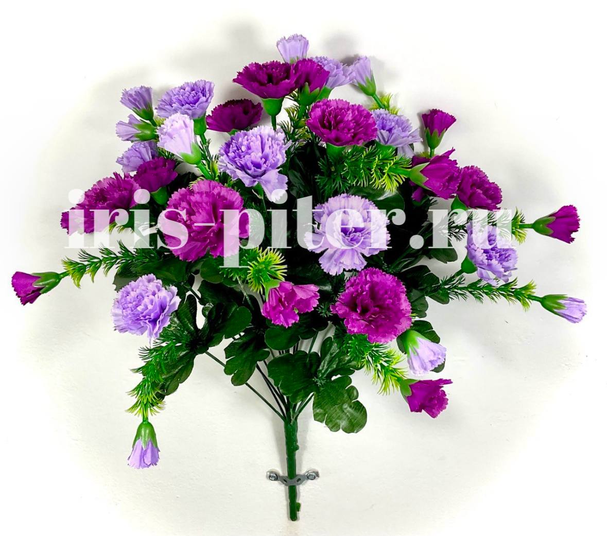 Букет гвоздика 18г 18бут двухцветная