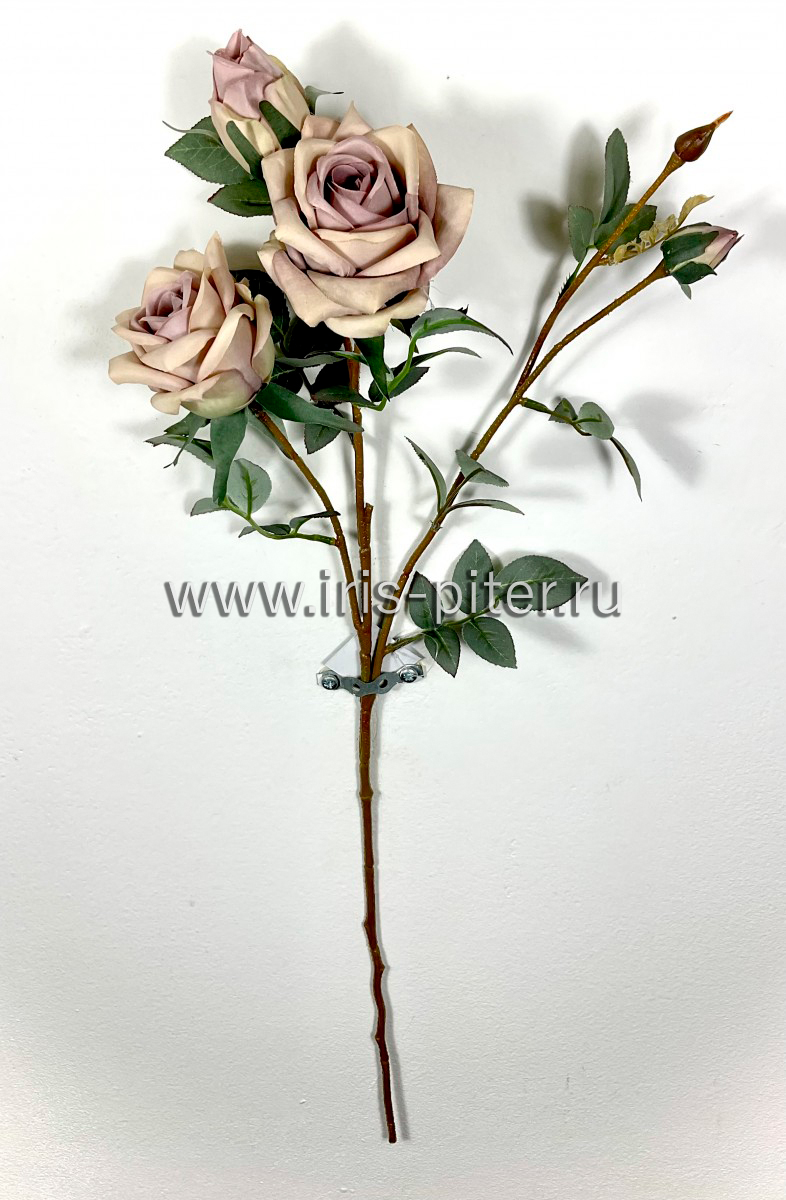 ветка роза 2г2бут флористическая