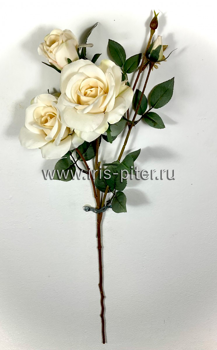 ветка роза 2г2бут флористическая круглая