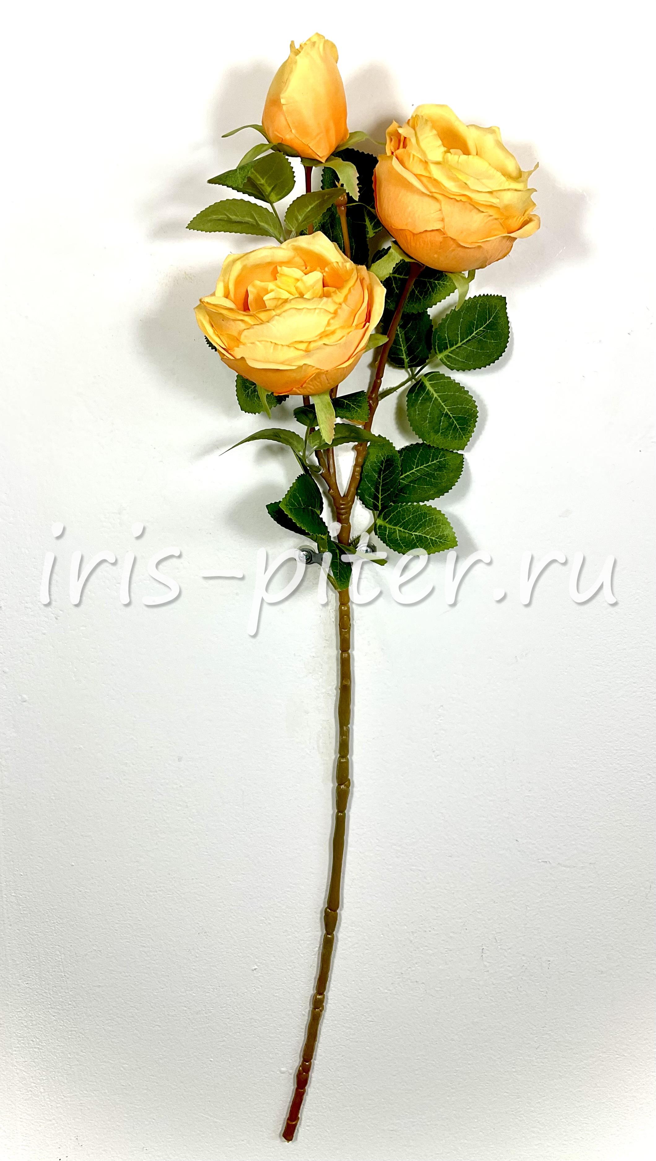 Ветка роза 2г 1бут пионовидная