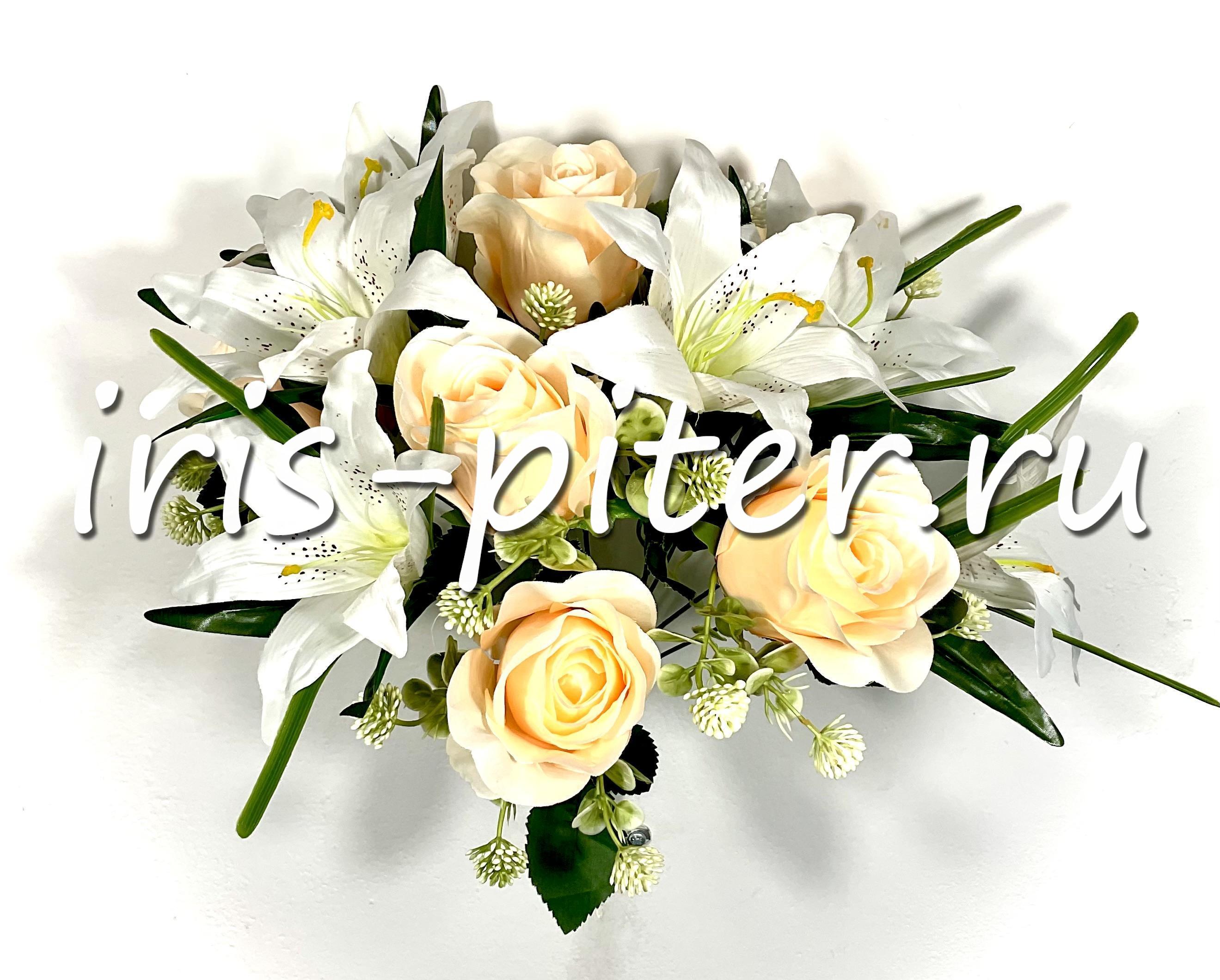 Букет роза + лилия 12г