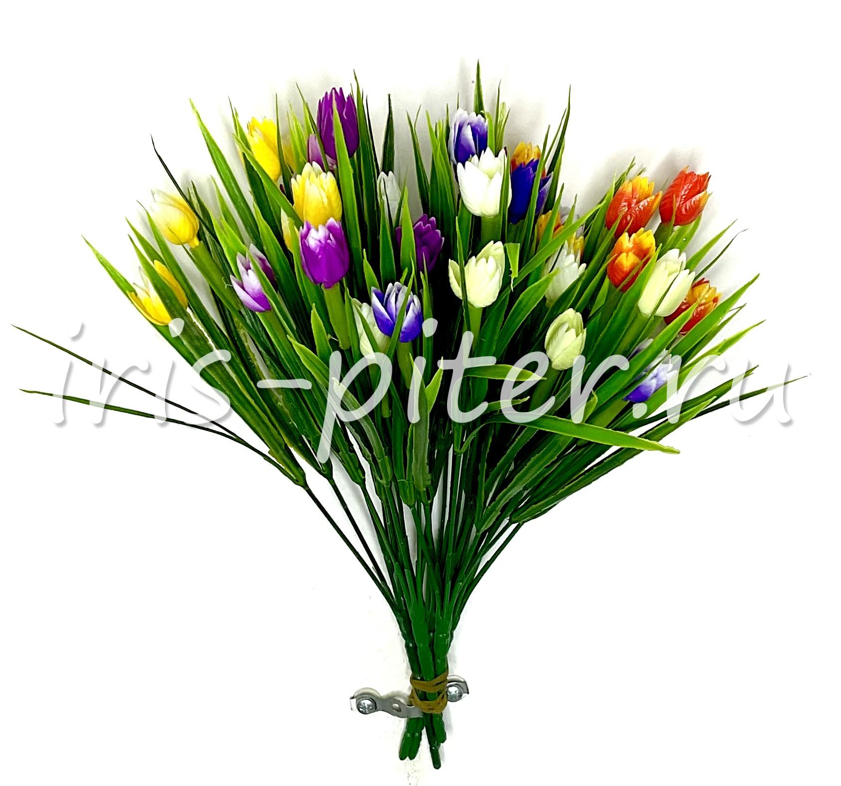 Букет крокус 7г с травой пластм