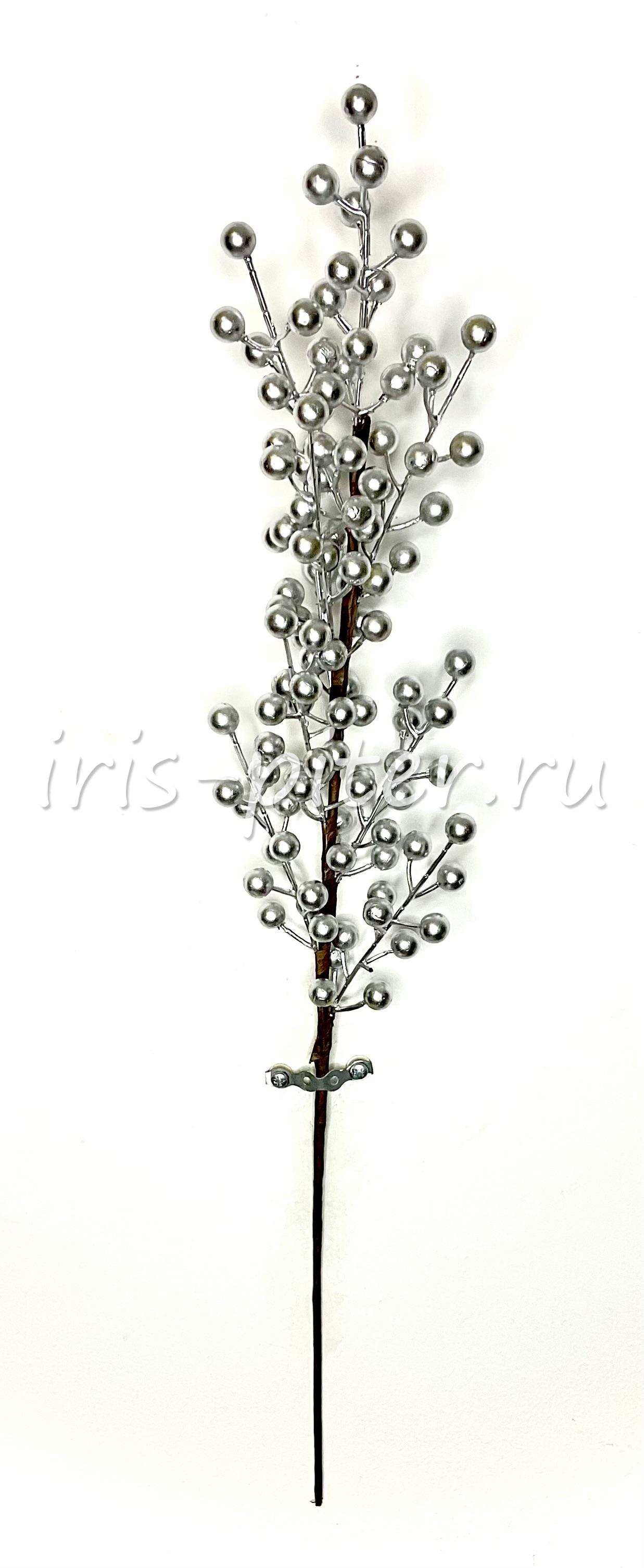 Ветка ягоды 9в серебро