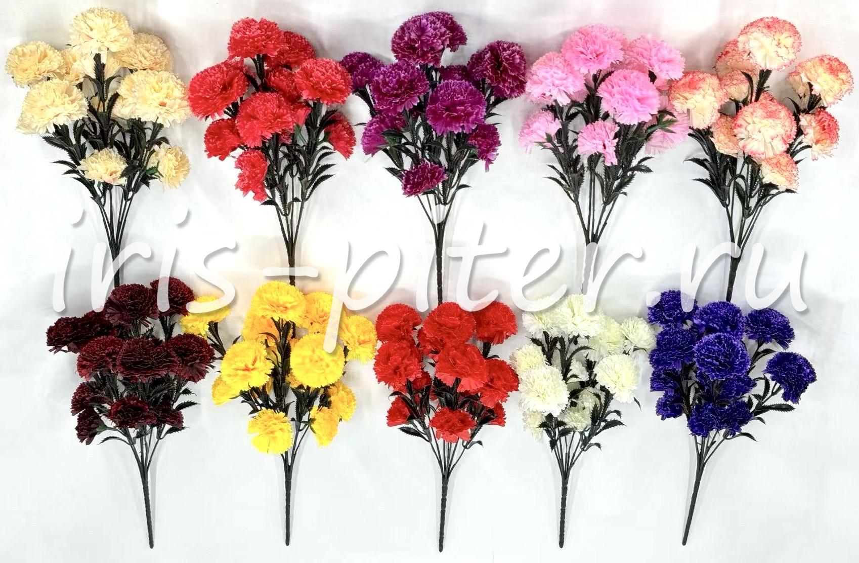 Букет гвоздика 14г черная ножка