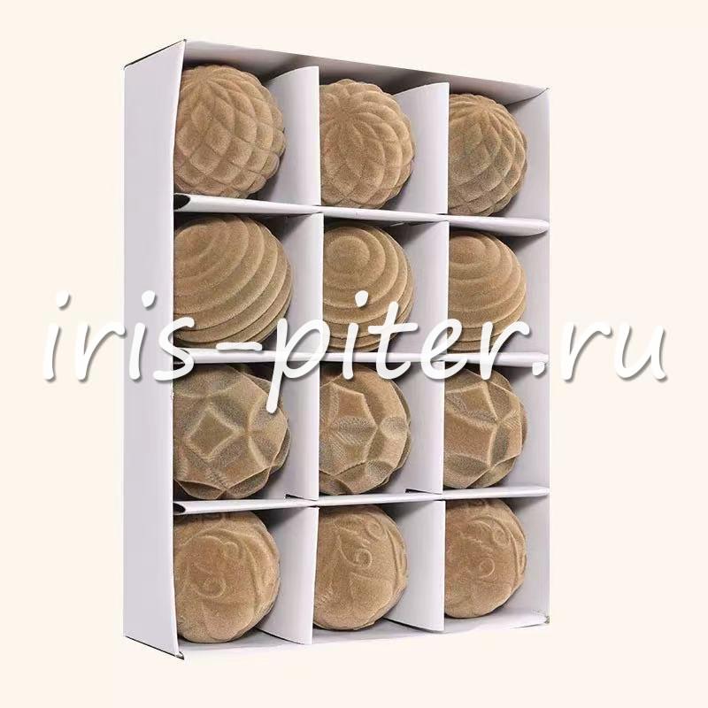 шарики 5см матовые фигурные 12шт