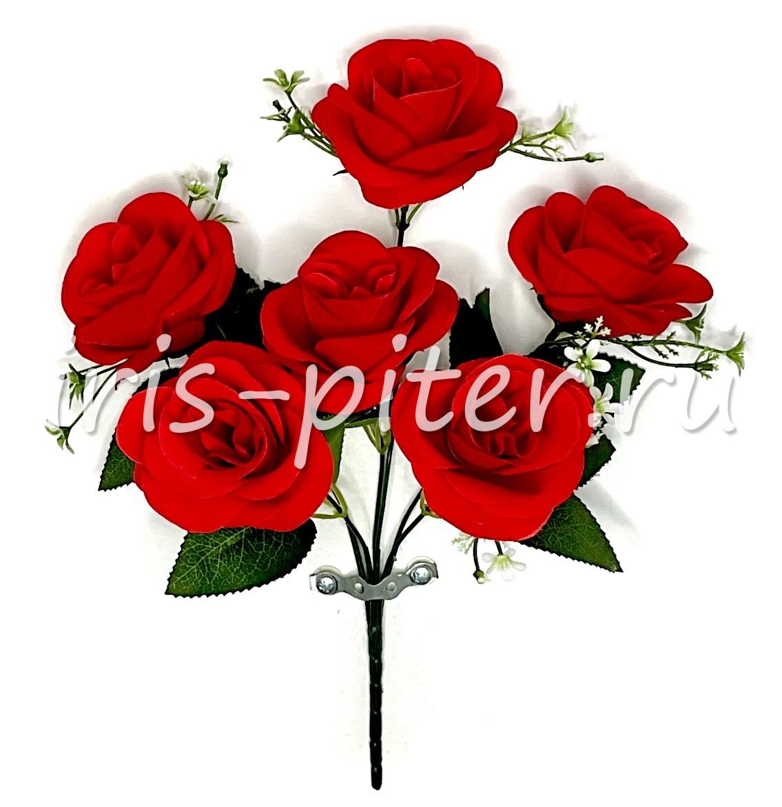 Букет роза 6г барх полубутон 