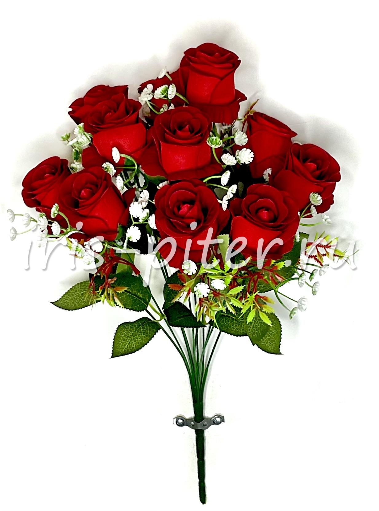 Букет роза 11г бут барх с кашкой