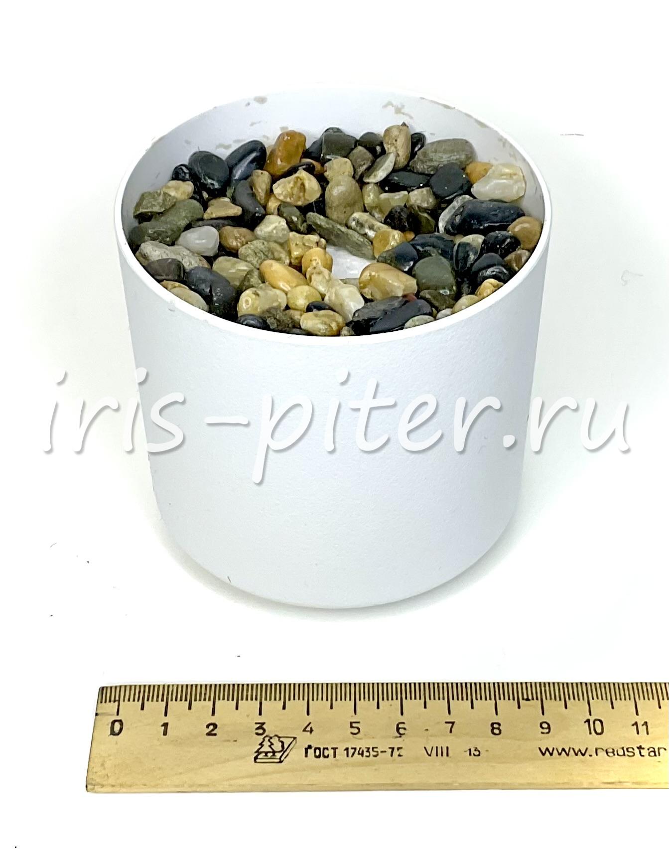 горшок цилиндр с галькой