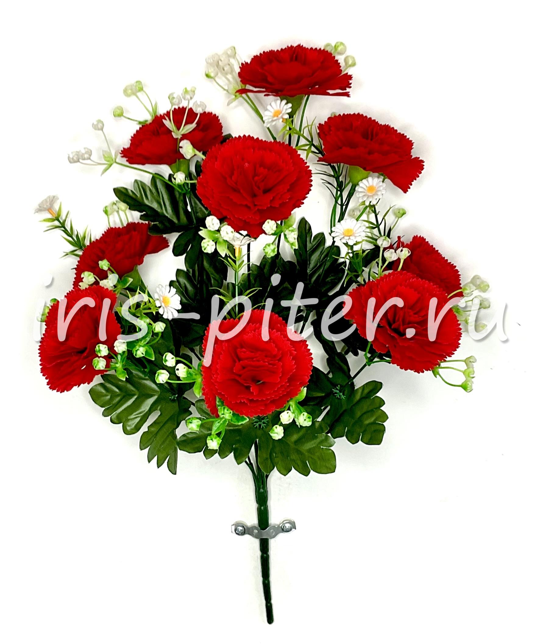 Букет гвоздика 9г с ромашкой